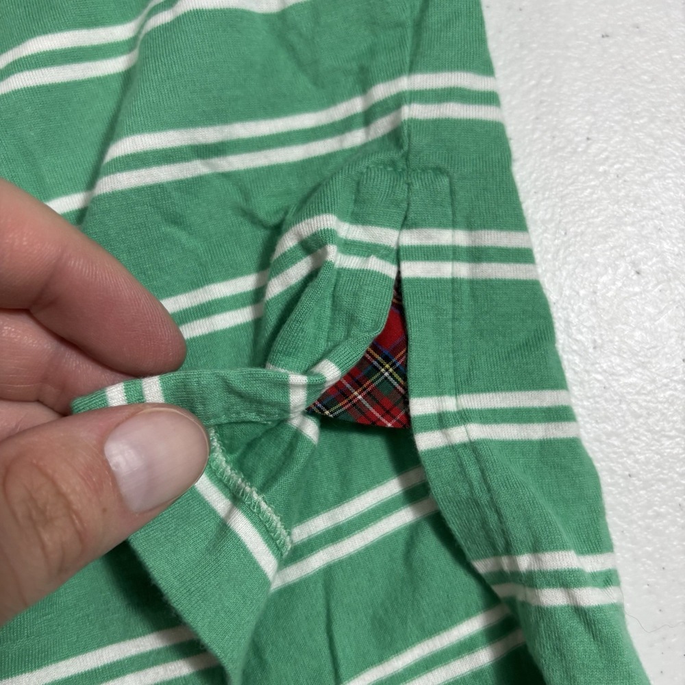 Polo Golf Ralph Lauren Vintage Lisle Pocket Polo Shirt Green/White Stripe XXL - Picture 8 of 9
